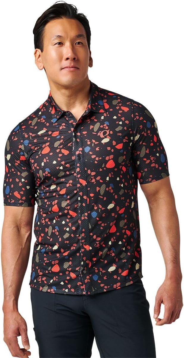 Men's Tech Snap Jersey in Dark Slate Crumple by PEARL iZUMi