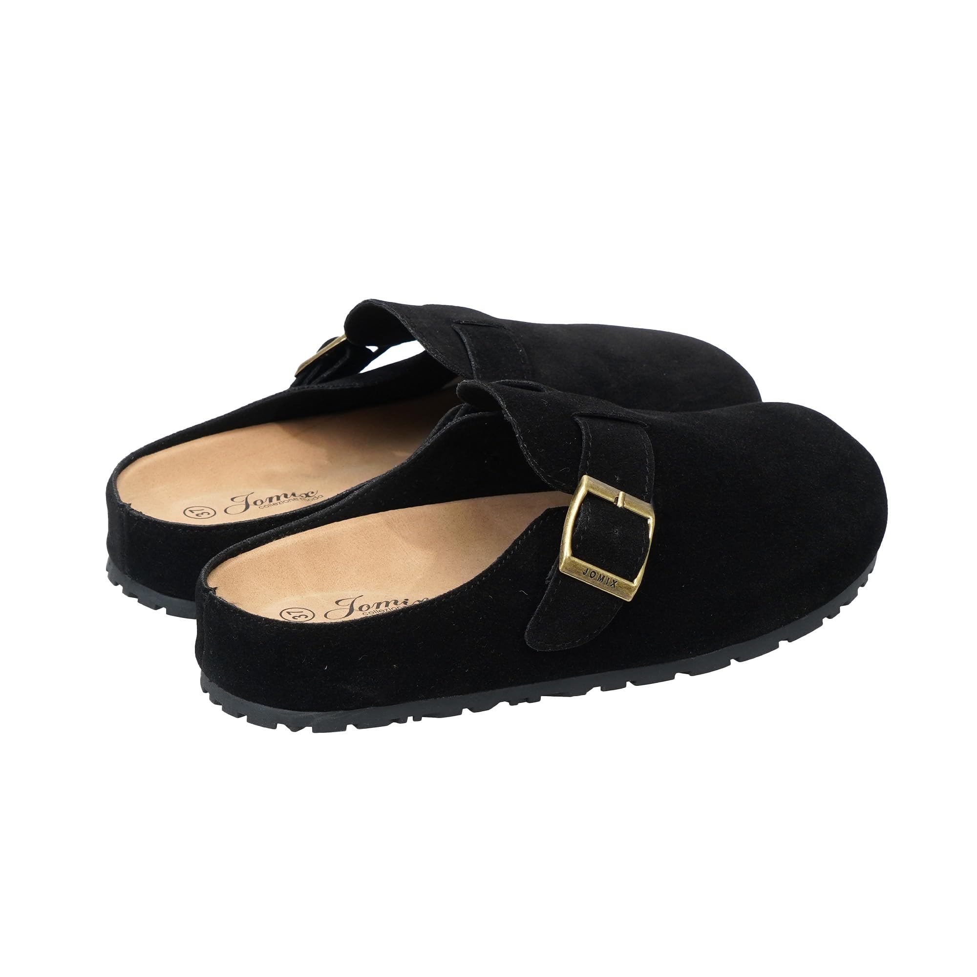 JOMIX Sabot Donna Pantofole Chiuse Davanti in Pelle Sintetica con Fibbia Regolabile Ciabatte con Plantare Ergonomico Zoccoli da Casa e Esterno