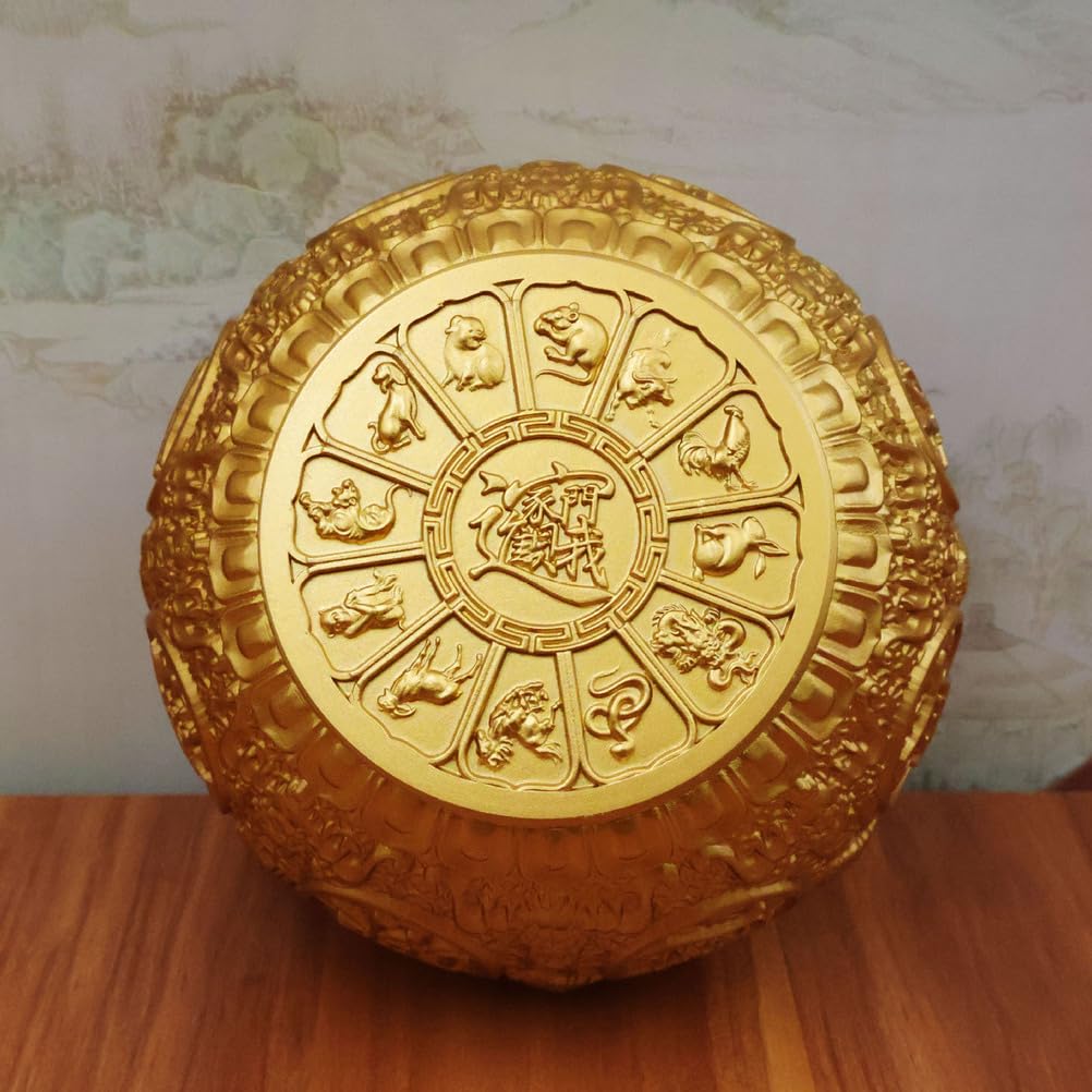 Ozdoby z mosiądzu Miska na kadzidło Mosiężna miska Chińska woda Fengshui Oferowanie wody Feng Shui Basen ze skarbami Dekoracje do domu Pieniądze Biuro skarbów Puchar uzdrawiania,18.5