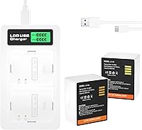 Vista 1 de Paquete de 2 baterías recargables para Arlo Pro 3, Arlo Pro 4, Arlo Ultra, Arlo Ultra 2 cámaras VMA5400 VMC4040P VMC4060P A-4a con estación de carga