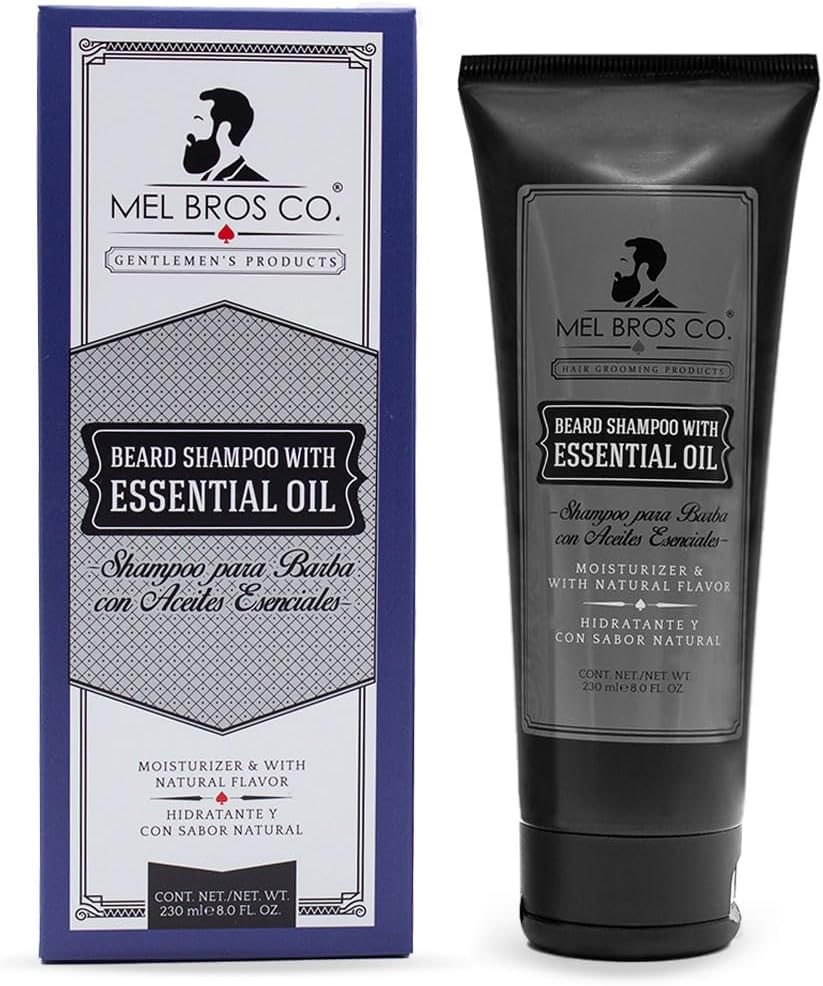 Beard Shampoo with Essential Oils 8 oz - Moisturizer with Natural Flavor