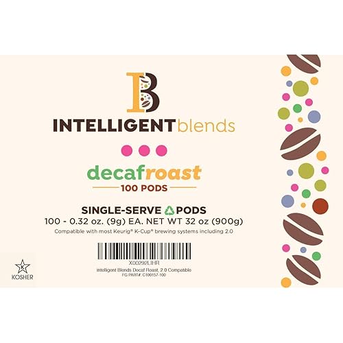 Miniatura 4 de Cápsulas de café reciclables de Intelligent Blends, de una sola porción de café, con granos de arábica tostados de California, compatible con K-cup