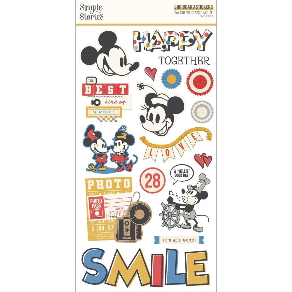 Simple Stories Say Cheese Classic Mouse Chipboard Stickers6