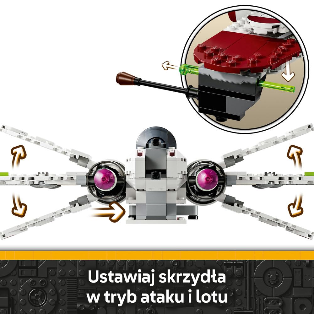 LEGO Star Wars Myśliwiec ARC-170, Zabawka dla Dziecka do Zbudowania dla Fana Filmu Gwiezdne Wojny: Zemsta Sithów, Zestaw ze Statkiem Kosmicznym dla 9-latka, Prezent dla Chłopca i Dziewczynki 75402