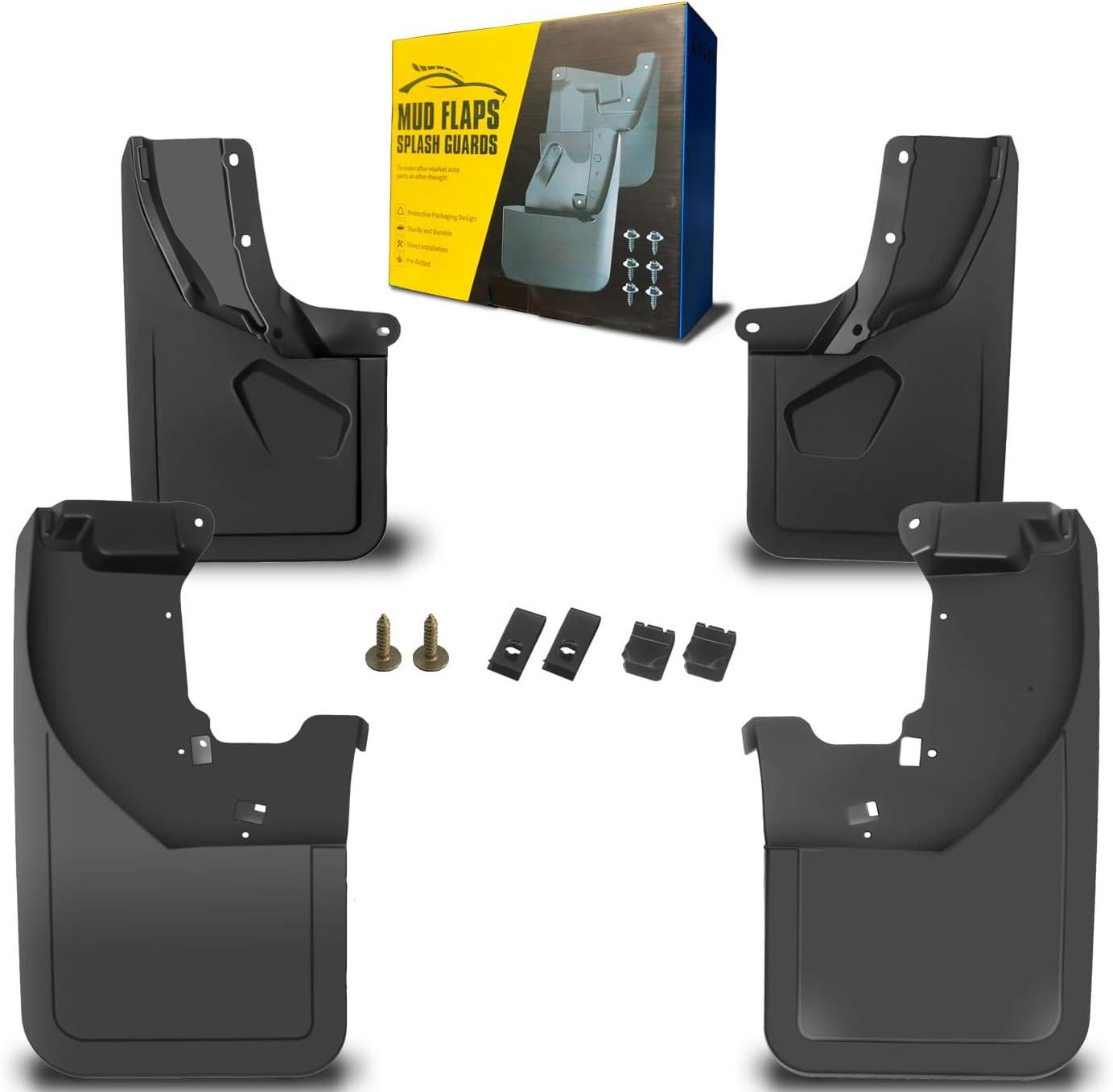 Mud Flaps Splash Guards Fit for Ford Bronco 2021-2023 [4 & 2-Door] (Not Fit Bronco Sport), Dedicated Mudguard for Four Seasons Protection, Front and Rear 4PCS