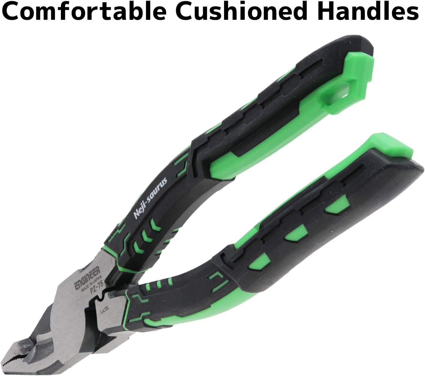 ENGINEER 8.5" Shearing Linesman Pliers Cable/Wire Cutter Blades for Electrician Work, Screw Extractor Jaws For φ0.1-0.37 inch screws (3-9.5 mm)