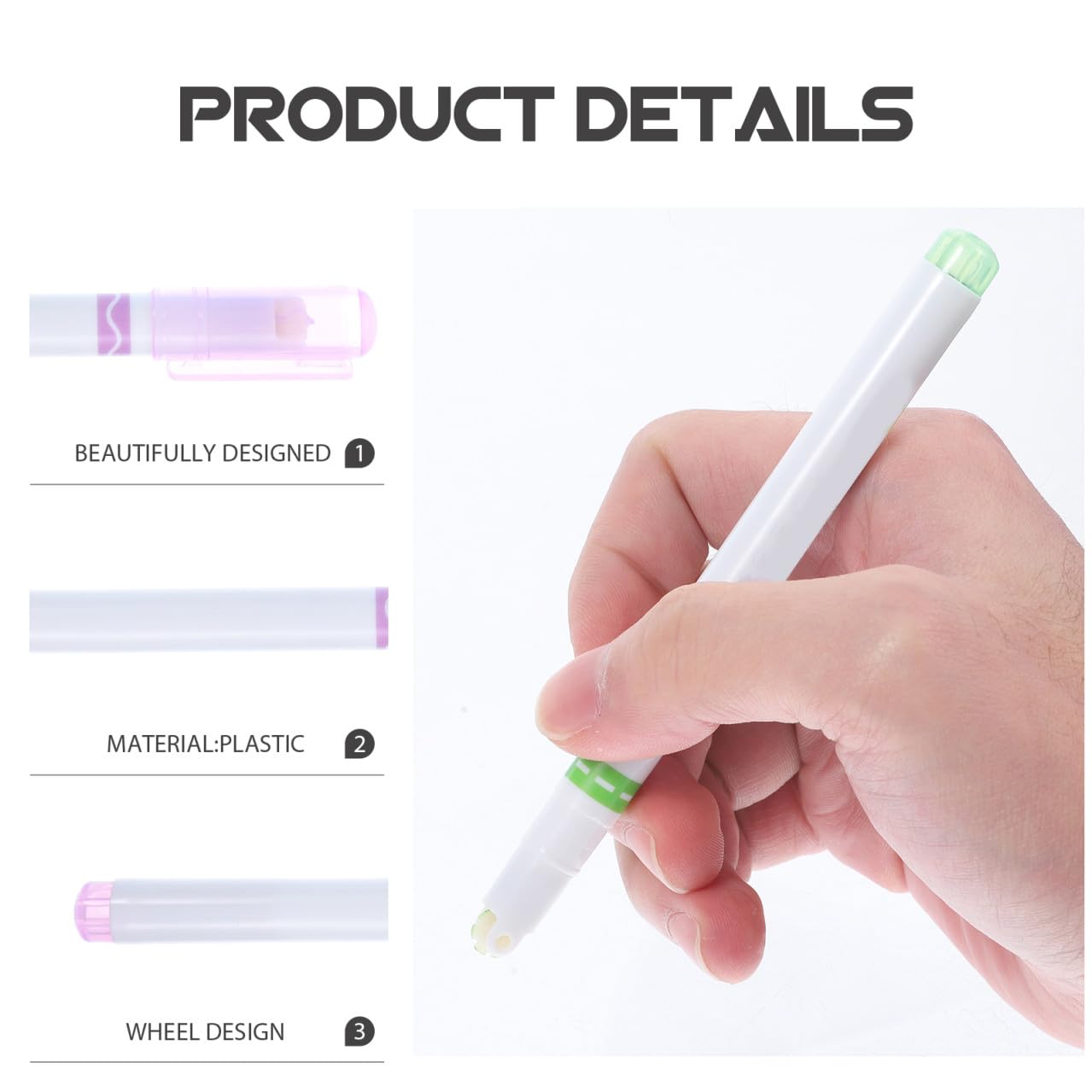 SHINEOFI 18 Stck. Roller-textmarker Textmarker Masse Punktmarkierungen Ästhetisch Pastell Marker Einziehbare Schulbedarf Farbstifte Tintenroller Plastik