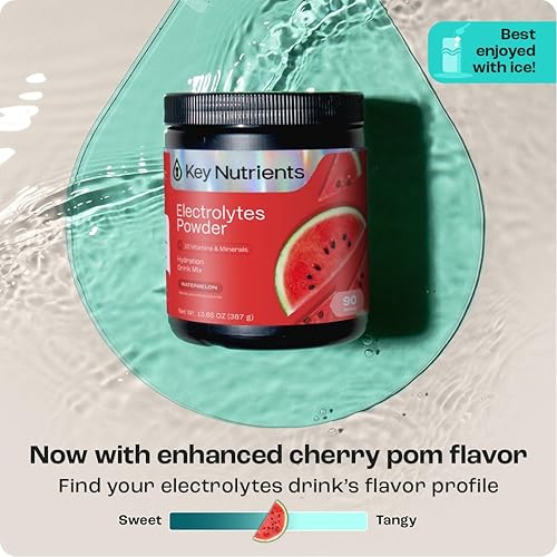 Miniatura 111 de KEY NUTRIENTS - Polvo de electrolitos, mezcla de bebida de limonada rosa fresca, polvo de hidratación, sin azúcar, sin calorías, sin gluten, polvo