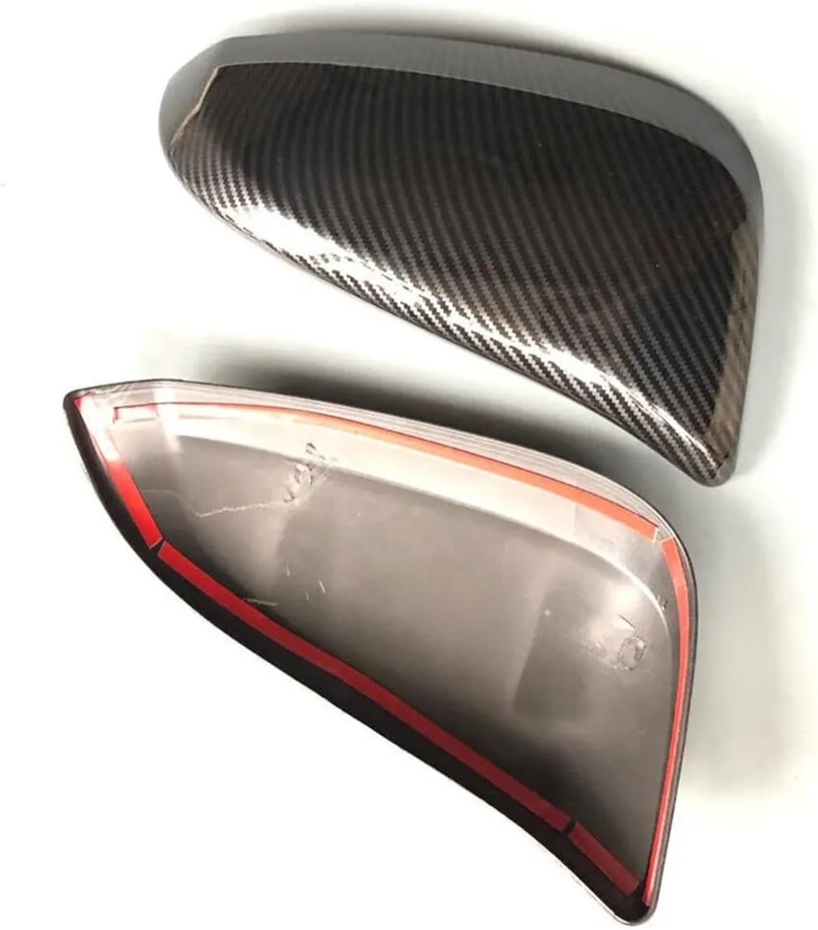 Cover Car Exterior Carbon Fiber Appearance Compatible with Toyota Highlander 2014-2019 Rearview Mirror (Gloss Black)