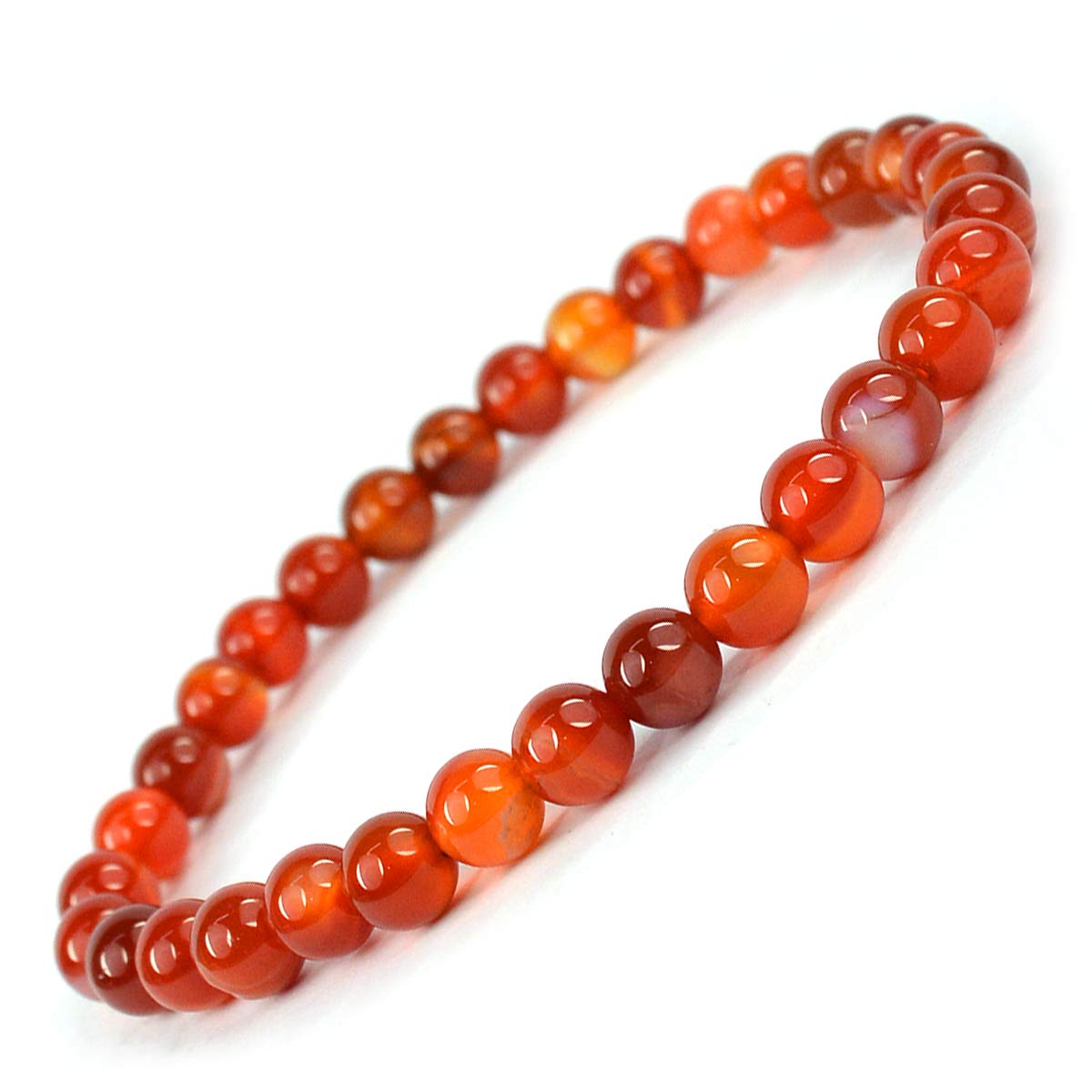 Crystu Natural Carnelian Bracelet Crystal Stone 6 mm Round Bead Bracelet for Unisex (B07QGSD2GT) Amazon Price History, Amazon Price Tracker