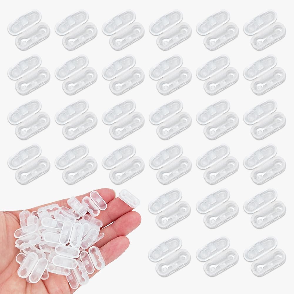 30Pcs White Plastic Ball Chain Connectors Beaded Chains Pull Connector for Roman Rollers Blinds Cord Ceiling Fans Window Chains Shade Clip Connectors Decor Chain Repair