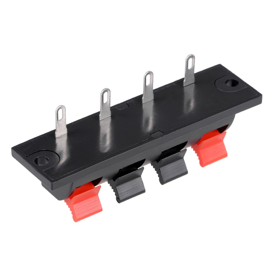 sourcingmap 5pcs 4 Way Push Release Connector Speaker Terminal Strip Block - Image 3