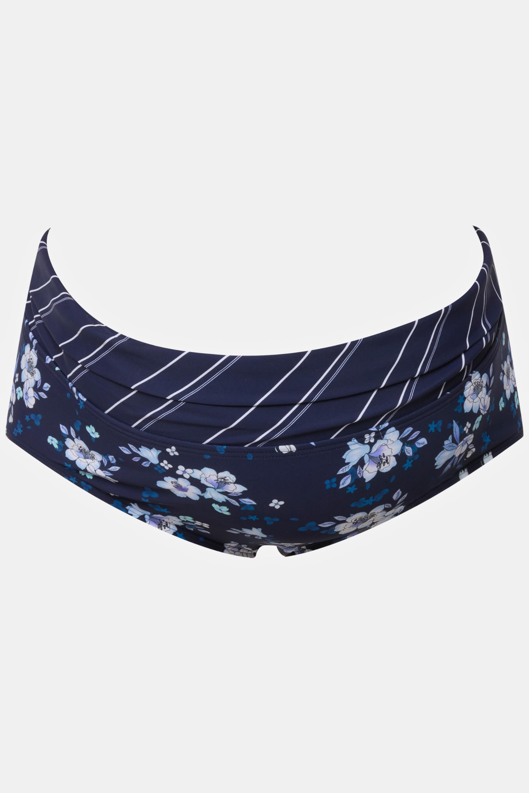 Ulla Popken Damen große Größen Übergrößen Plus Size Tankini, Umstandsmode, Blüten/Ringel, Raffung, verstellbare Träger 825430