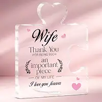 Presente para esposa do marido, presentes de casamento, presente romântico para esposa, aniversário, Natal, obrigado por ser uma peça tão importante, peça acrílica, quebra-cabeça, placa, decoração de