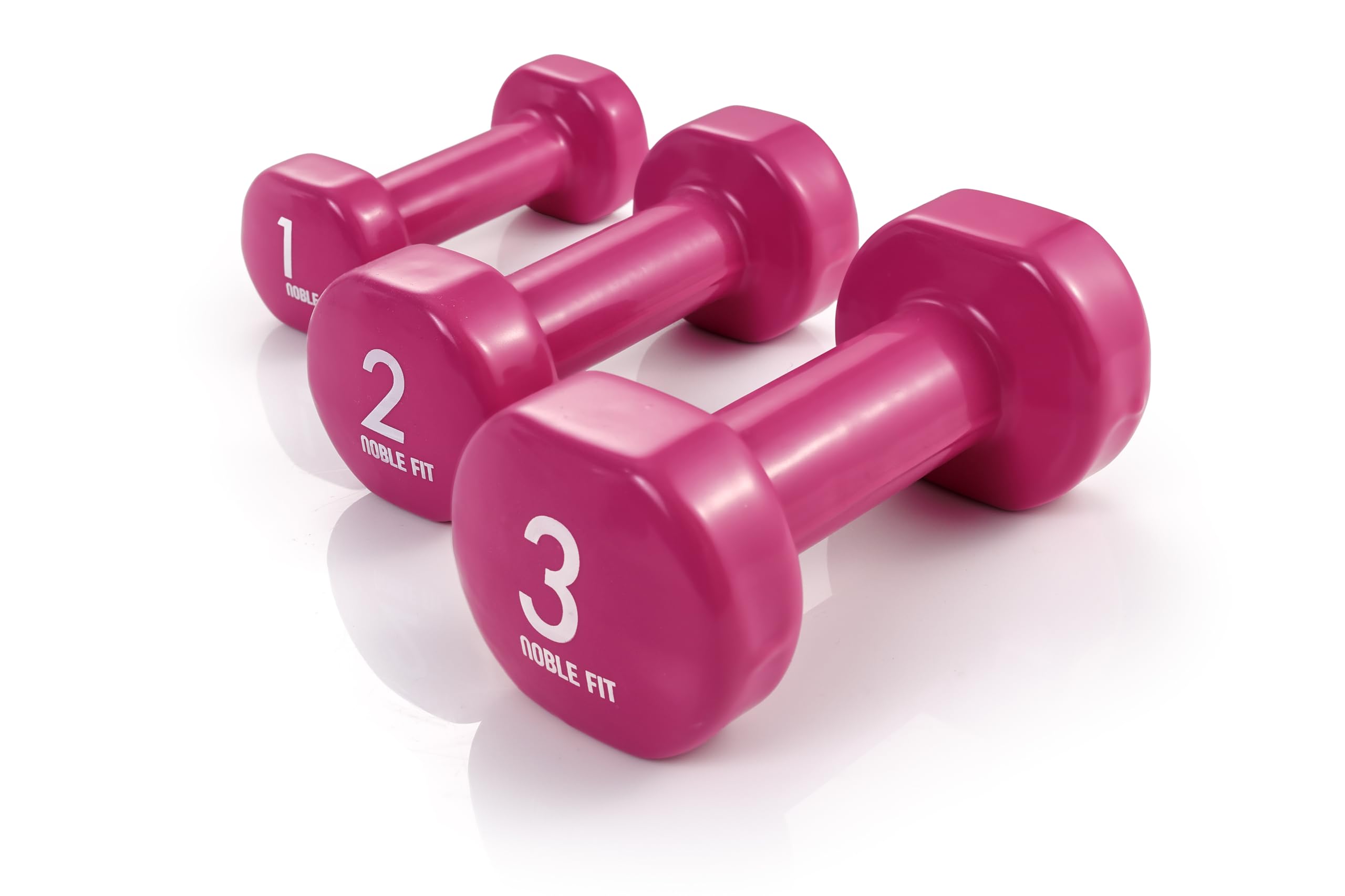 Kurzhantel Set 12 kg mit Ständer – Hantelset für Damen & Anfänger – 2x1 kg 2x2 kg 2x3 kg – rutschfeste Vinyl Hanteln – Fitness Zuhause Home Workout inkl. 60 Min. Trainingsvideo