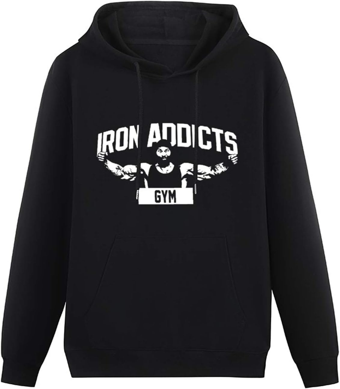 Long Sleeve Hooded Sweatshirt Iron Addicts Gym Ct Fletcher Mike Rashid Cotton Blend Hoody