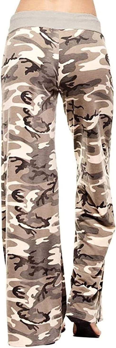 NEWCOSPLAY Women's Comfy Pajama Pants Casual Drawstring Palazzo Lounge Wide Leg Pants - Image 3