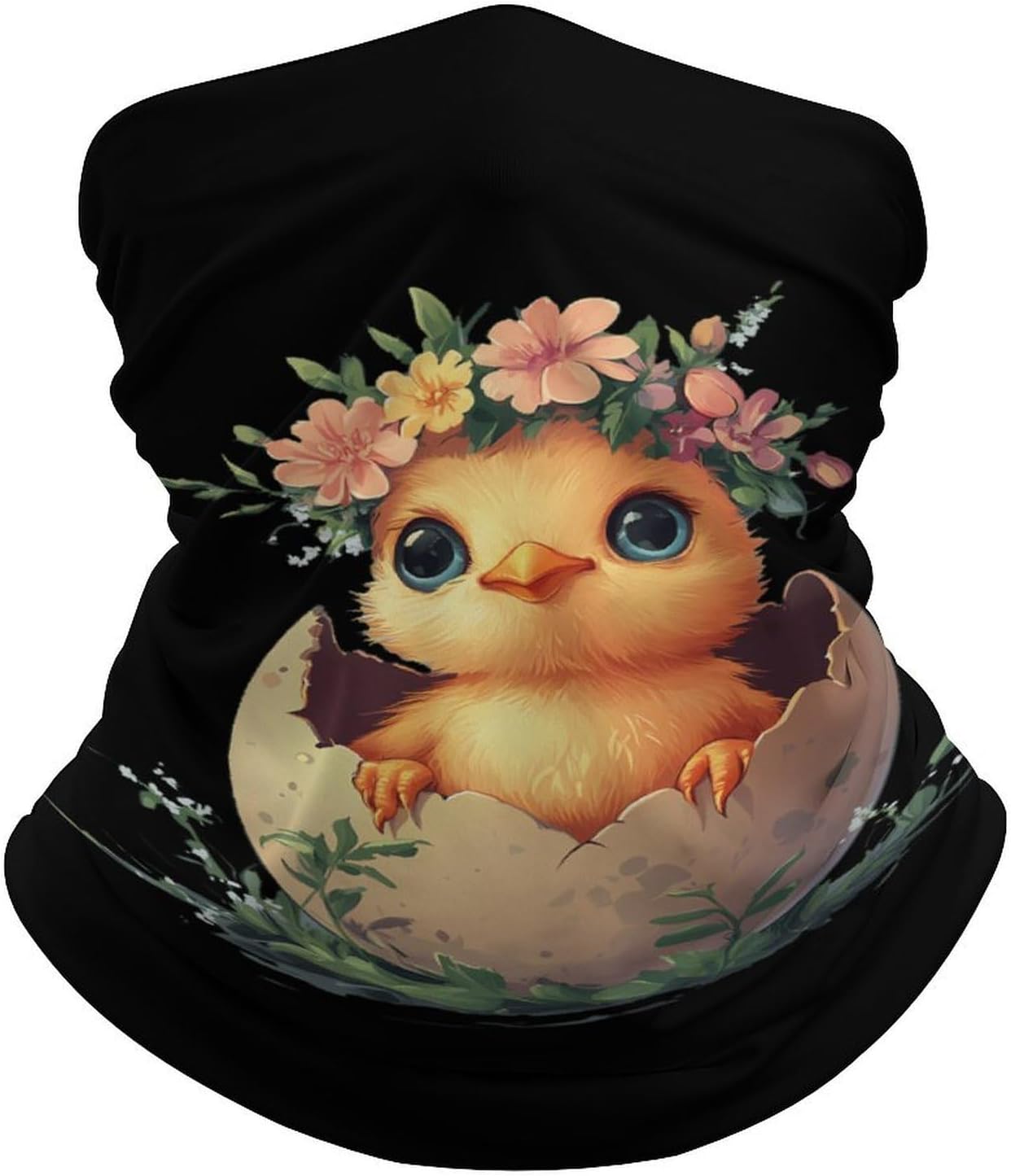 Hatching Chick Flowers Face Cover Neck Gaiters for Men Women Sun Protection Mask Scarf Hiking Bandana