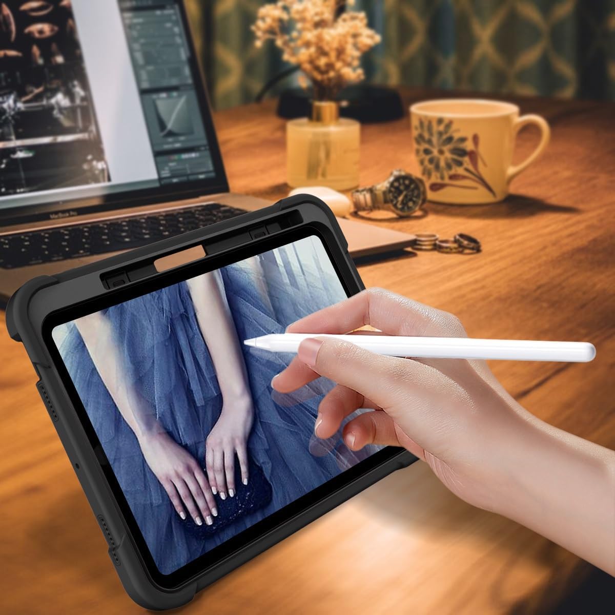 Full Protective Case Compatible with iPad 11th Gen A16 11 Inch 2025 Case Rugged Hybrid Shockproof Rugged Protective Case Compatible with iPad 11th Gen A16 11 Inch Tablet Case w Built-in Stand(Black)