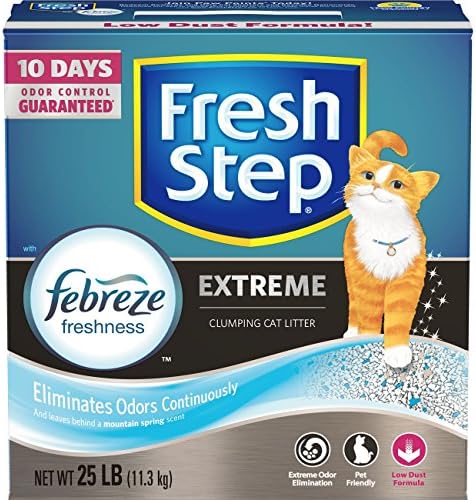 Fresh Step Extreme Scented Litter with the Power of Febreze, Clumping Cat Litter, 25 Lb