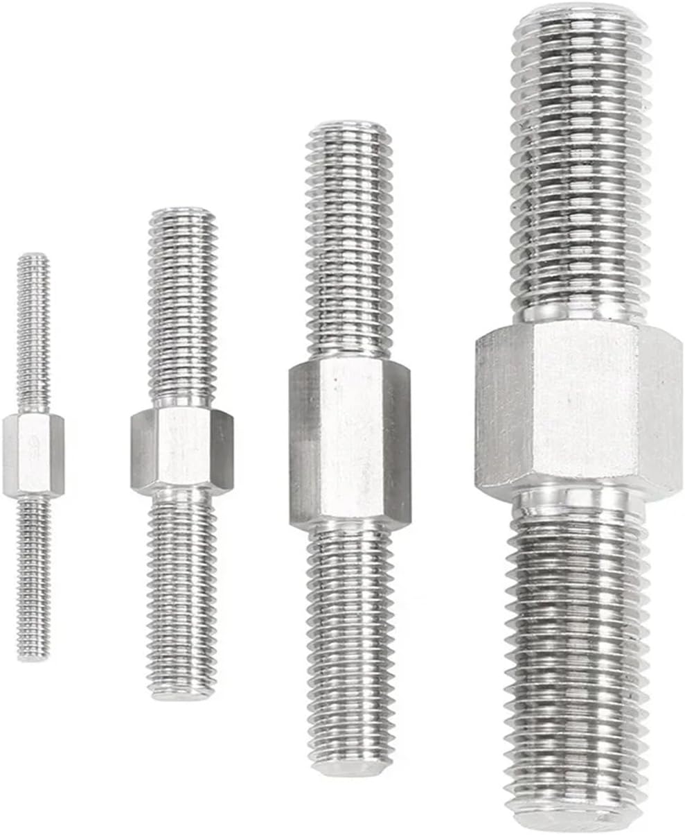 Double Threaded Rod, 1~5pc M3M4M5M6M8M10M12~M16 Stainless Steel Left&Right Thread Double End Thread Rod Positive&Negative Thread Bar Stud Bolts Screw(M5x80mm-2pcs)