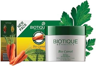 Biotique Bio Carrot Face And Body Sun Cream For All Skin Types Spf 40, 55Gm (Pack Of 2) Price In India