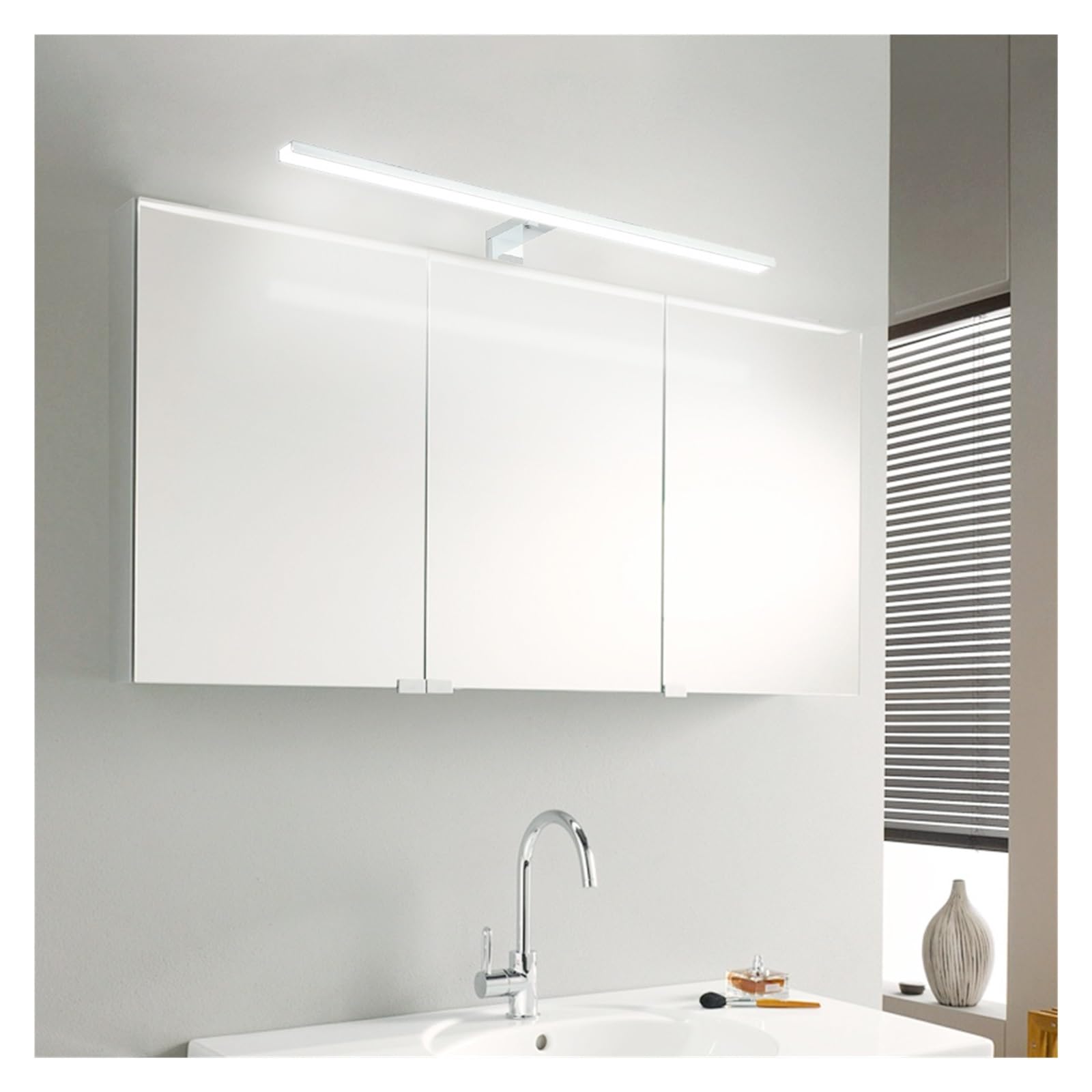 Lampada Da Specchio A LED 6/8 W, For Armadietti Bagno, 6000 K, For Trucco, Parete, Impermeabile, For Interni Regolazione Flessibile | 8W 58cm