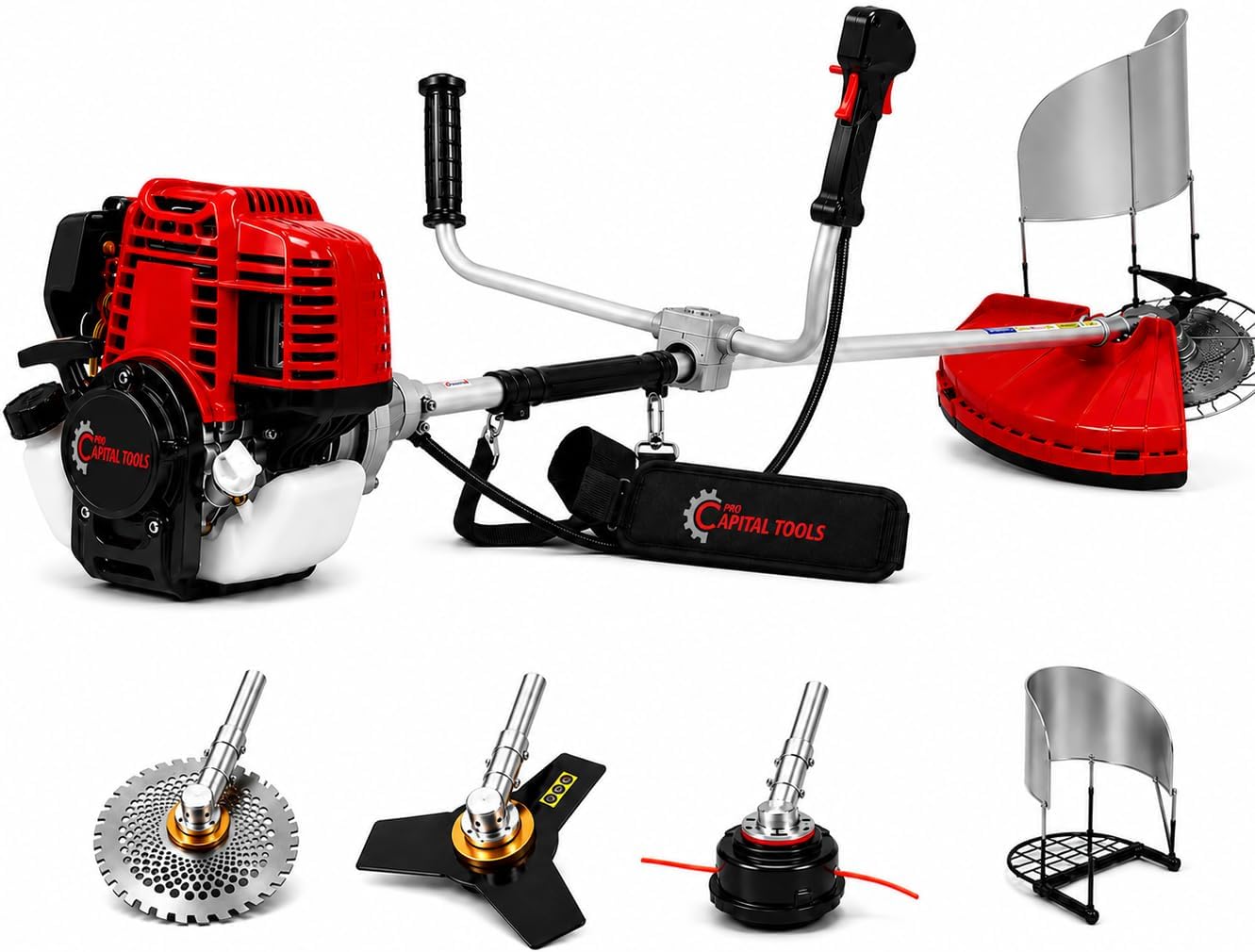 ProCapital Tools ID-035, Brush Cutter Side Pack 4 Stroke 35 CC, Ideal for Crop Cutting, Grass Trimming/Lawn Cutting and Farm Harvesting