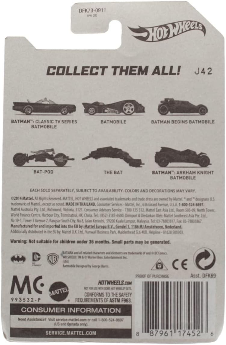Hot Wheels 2015 Batman Batman Batmobile (1989 Movie) 2/6