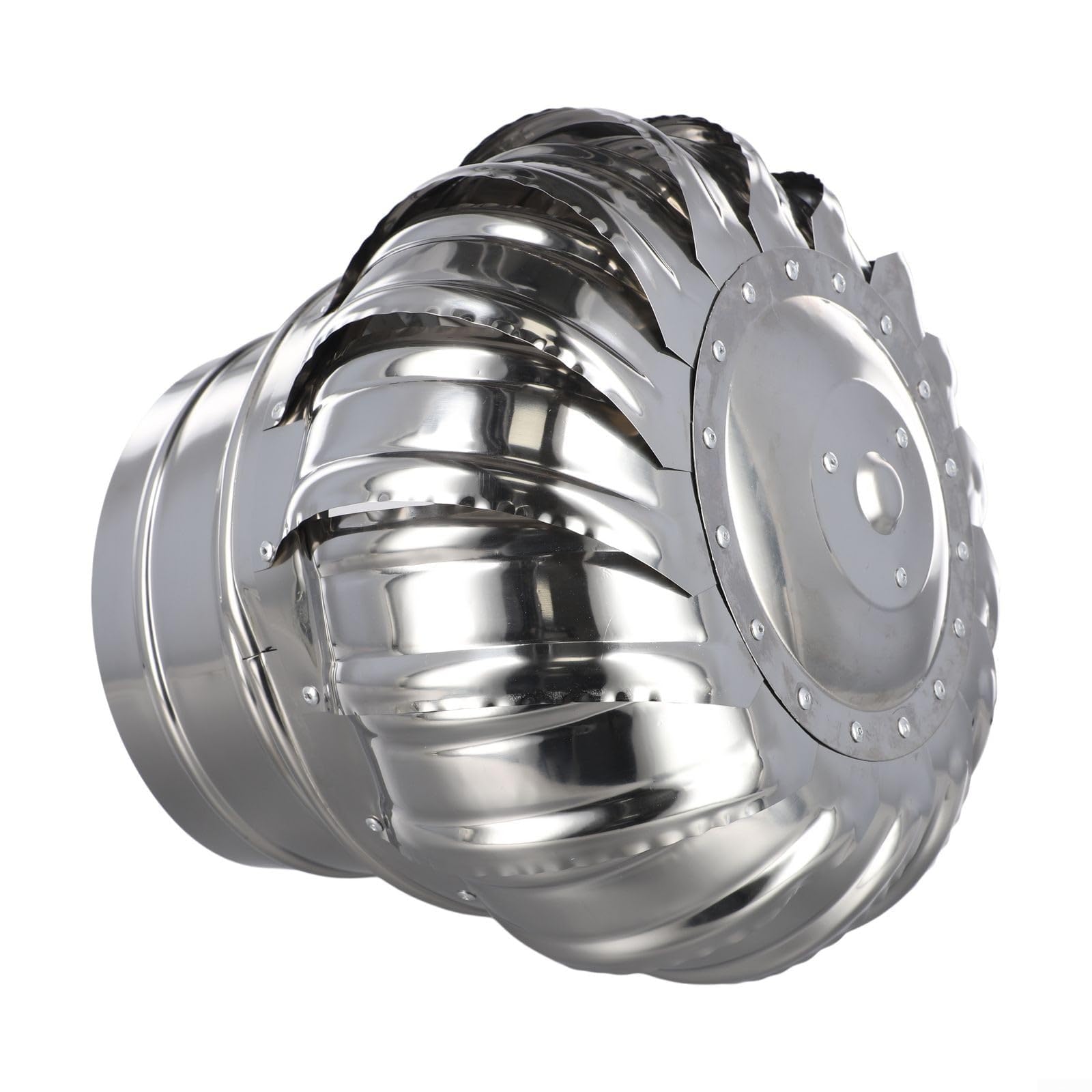 Tapa de chimenea de acero inoxidable con diseño anticorriente para ventilación de chimenea y protección contra la lluvia, se adapta a tuberías