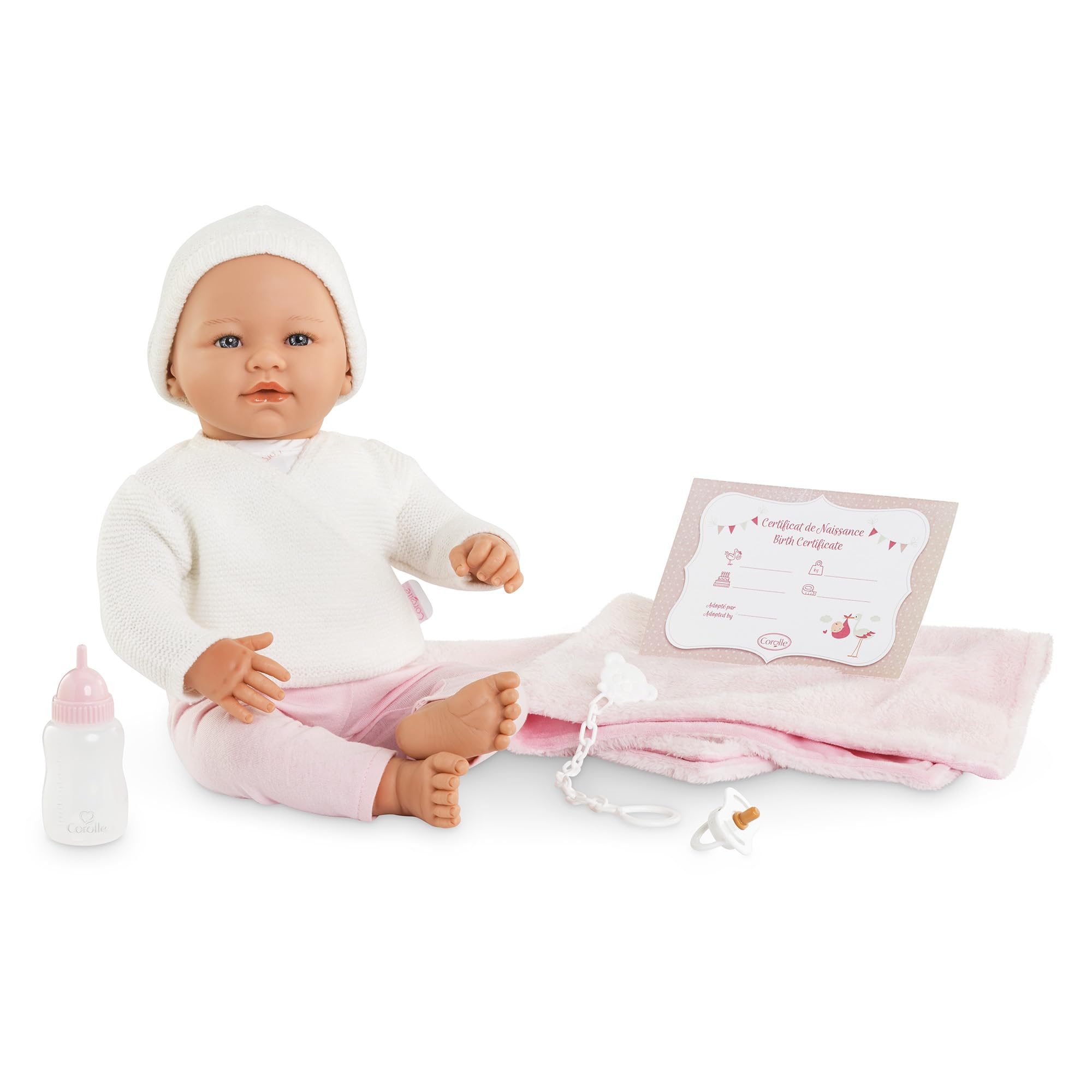 Corolle - Mon Grand Poupon, Rose, Nouveau Né réaliste, 42cm, dès 3 Ans 9000150070