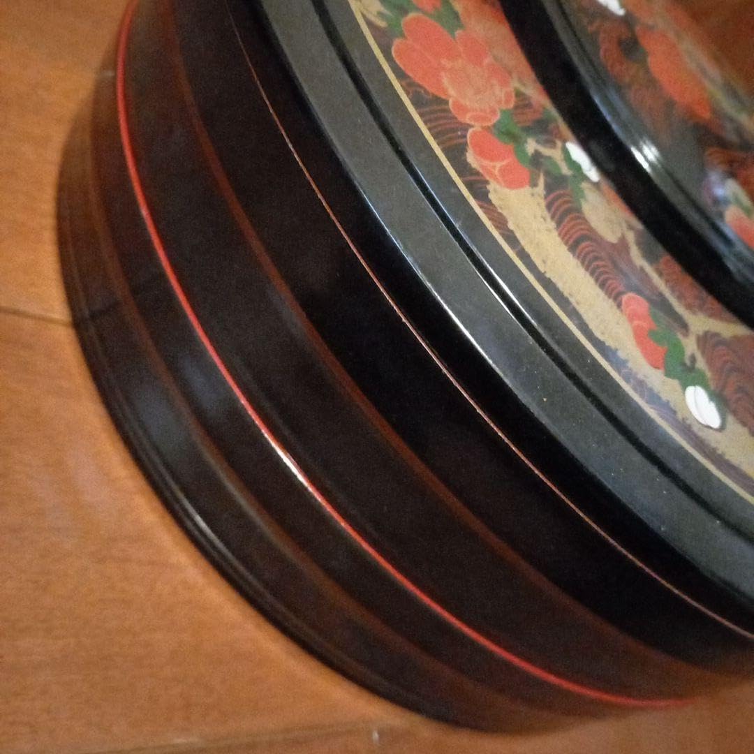 重箱 丸型 二段 蓋付 イベント オードブル レトロ