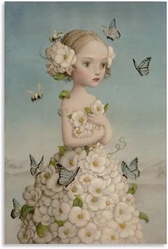 Canvas Print Nicoletta Ceccoli Painting Wall Art Doll Poster Modular Fairy World Cartoon Mural 2 Canvas Painting Wall Art Poster for Bedroom Living Room Decor 08x12inch20x30cm Unframe-style-1