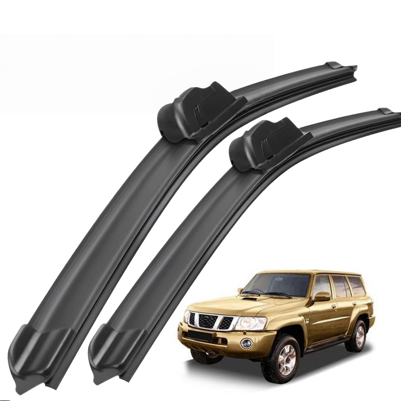 PAPEP Windscreen Wiper Blades for Nissan Patrol Y61 1997-2010 20"+19", Front Replacement Wipers OEM Quality Water Repellent Rubber Automotive Windshield