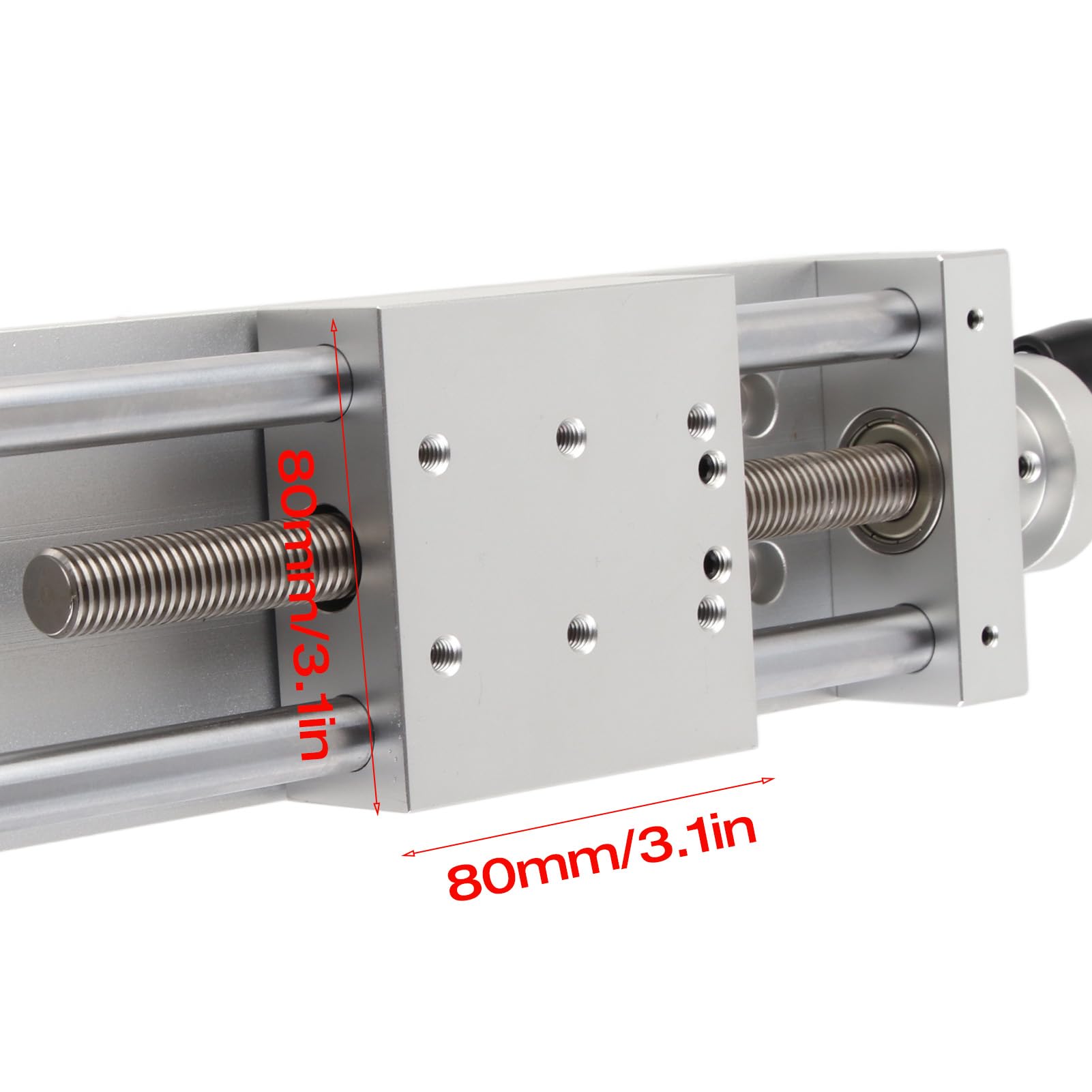 KA80-1402-50/100/150 Aluminium, Yctze Lagerführung Ausrüstung Lineartisch Schiebetisch Manuelle Rollentische Korrosionsbeständig (Hub 150mm)