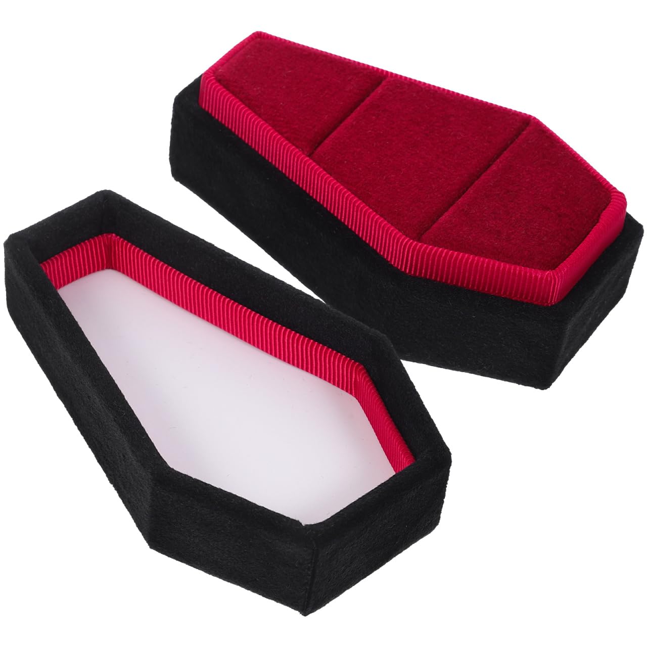 Boîte à bagues en velours gothique pour mariage alternatif et Halloween