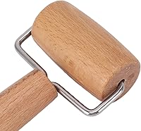 Vista 8 de Rodillo de madera, rodillo de molienda antiadherente para panadero, grosor uniforme, rodillo de masa de madera, rodillo de masa de pizza, rodillo