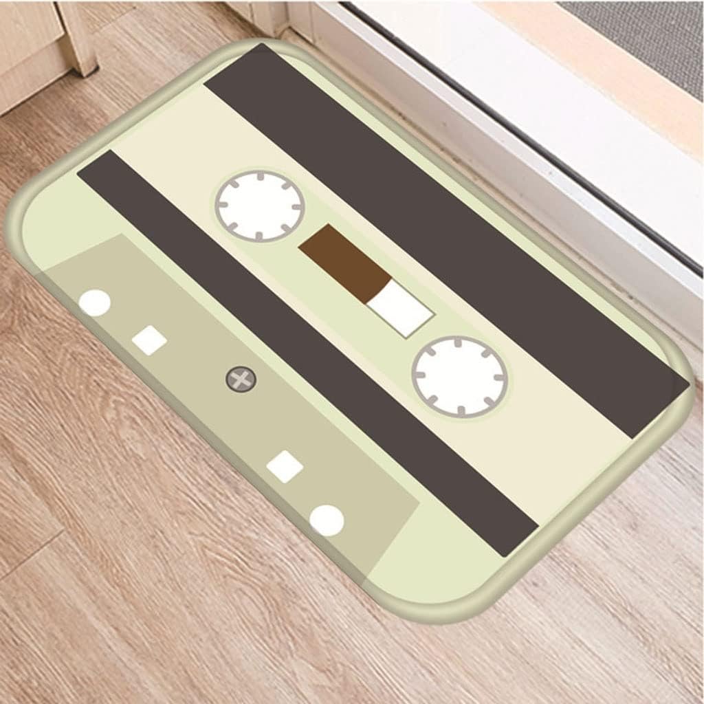 HBJWOV Mats Anti Slip Floor Carpet Tape Pattern Print Doormat for Bathroom Kitchen Entrance Rugs Home(Gray)