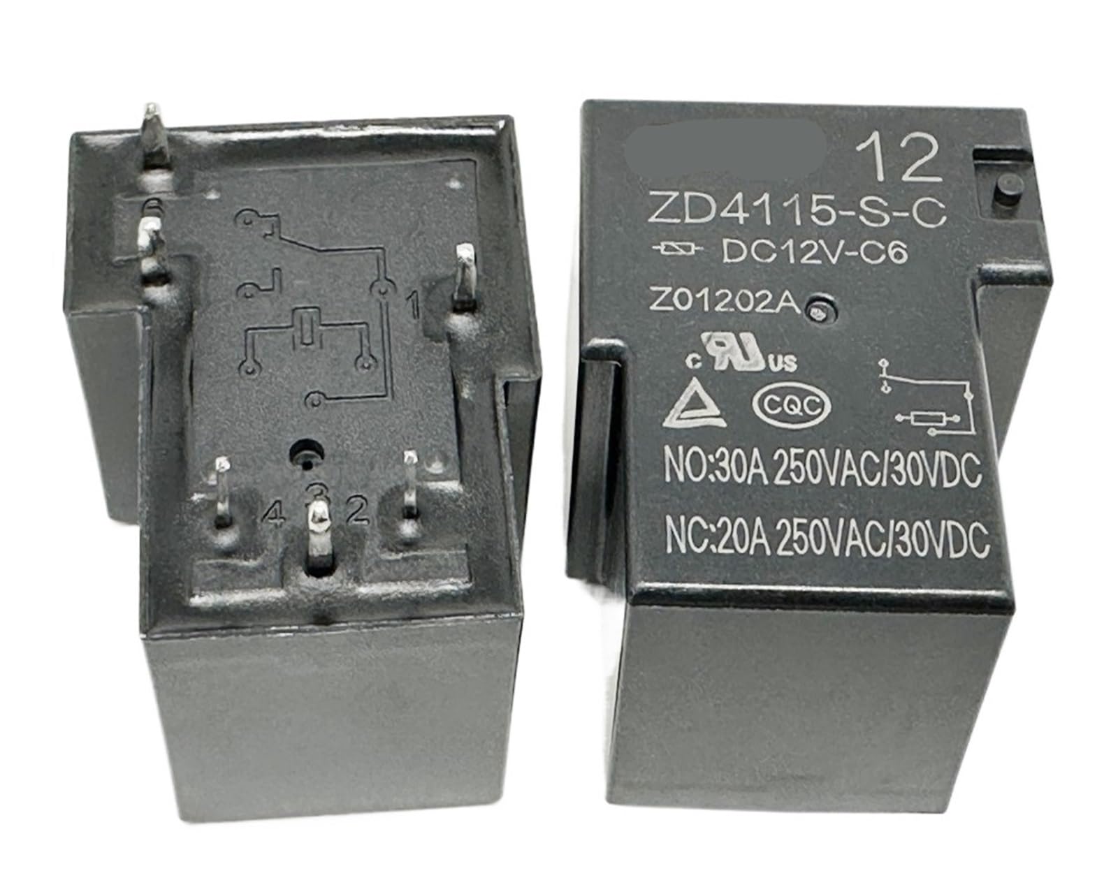 Yzwrwrmktb One Color 1Pc Zd4115-S-C Dc12v-C6 (T90-1C-6P-12V-30A) Relay 6 Pins