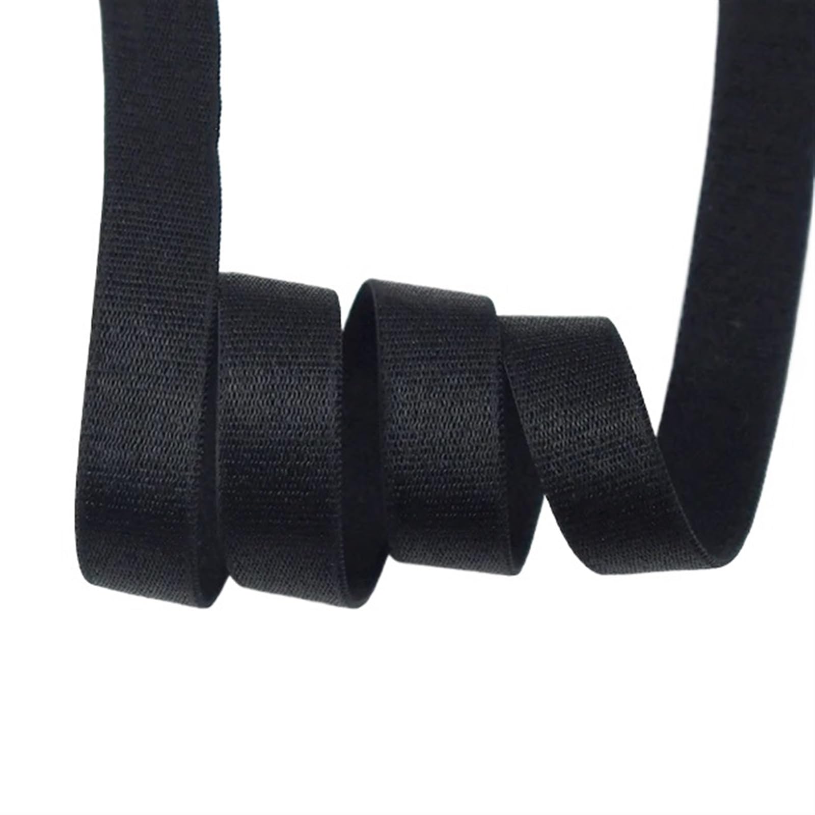 Bande Elastiche 10/20/50 Metri 10 mm Fasce Elastiche in Nylon for Biancheria Intima Reggiseno Spalline Elastico Tracolla Fai da Te Decorazione Abbigliamento Accessori Cucito(Black,50Meters)