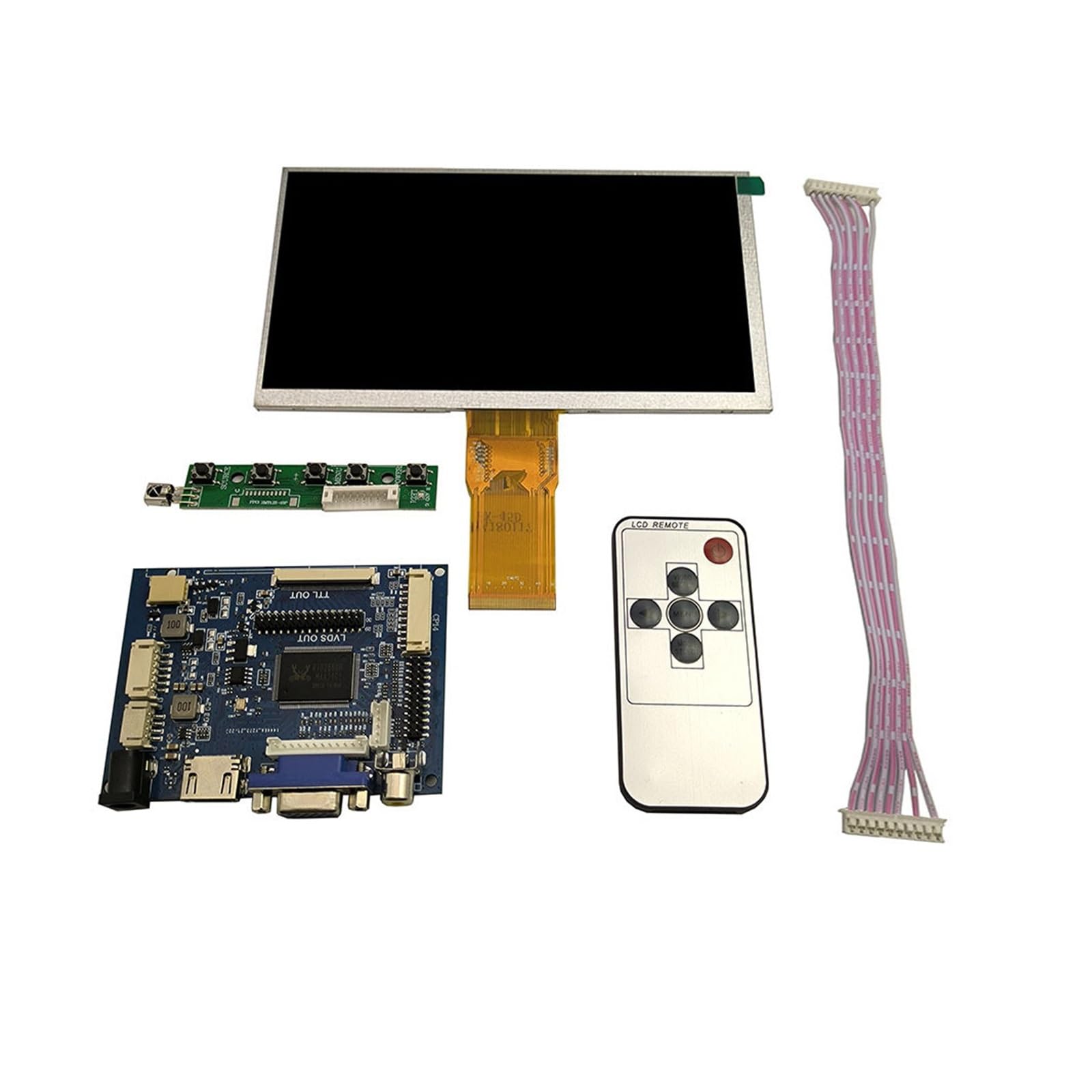 Schermo LCD TFT 7300101463 E231732 7.0 "1024x600 50 Pin HDMI VGA EDP Kit Driver | Pannello monitor della scheda driver di controllo(LCD and Board)