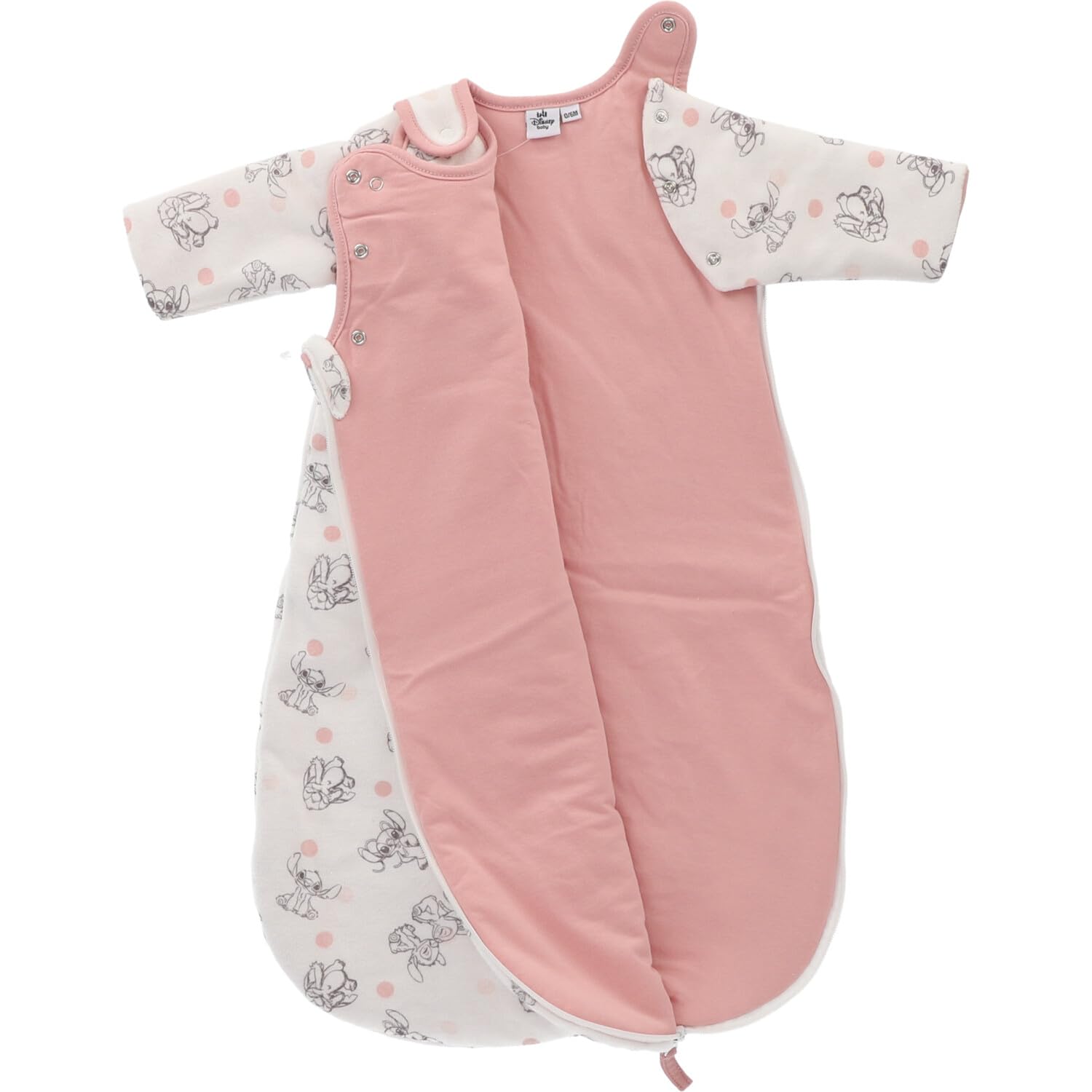 Disney - Sacco nanna Stitch a pois - Velluto - Bianco