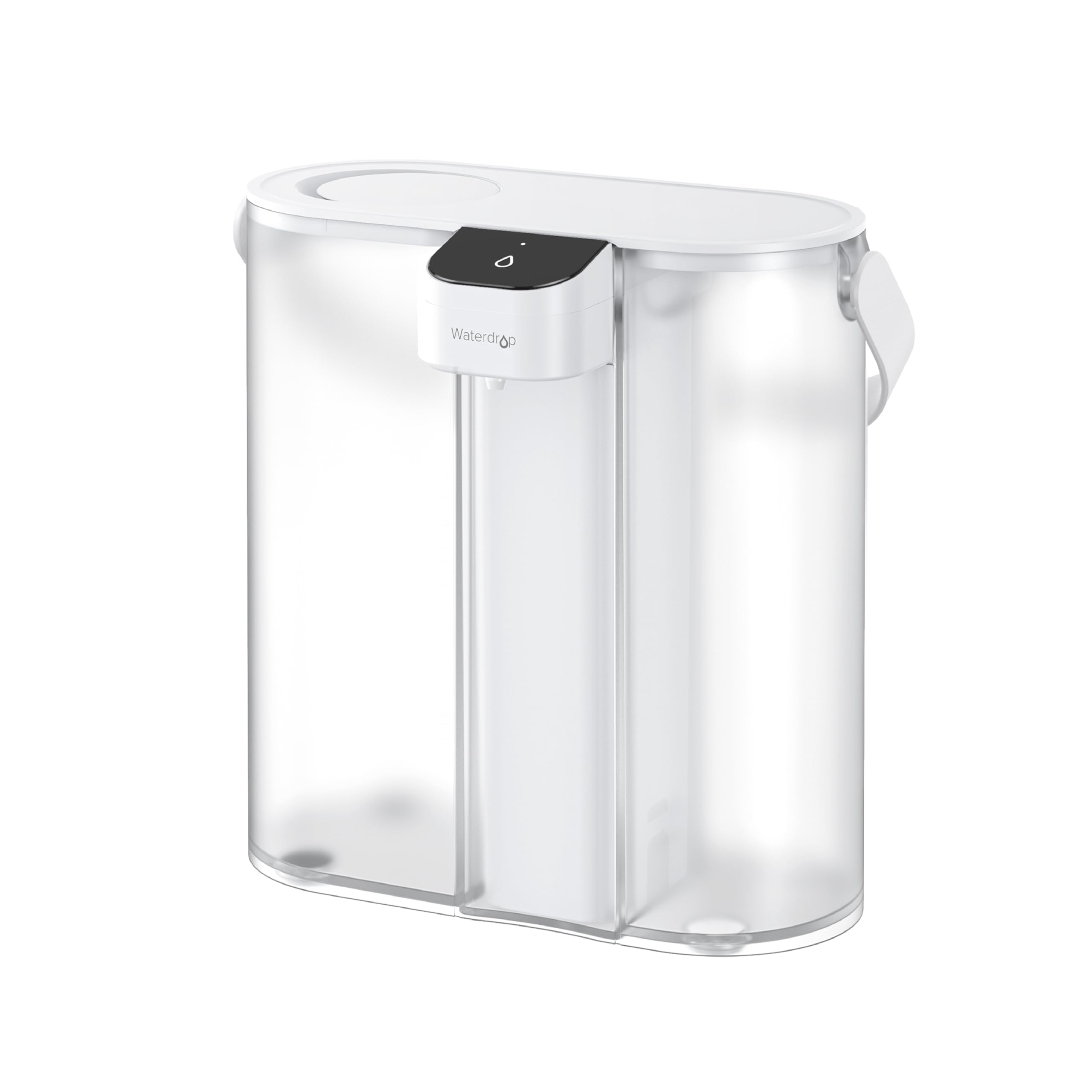 Waterdrop Caraffa Filtrante per Frigorifero Elettrico Istantaneo con Filtro 3 Mesi, Sistema di Filtraggio dell'Acqua da Banco, Riduce Cloro, Piombo, Mercurio, Riduce PFAS, 757 Litri, Bianco