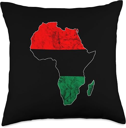 Miniatura 4 de Pan African UNIA Flag Map Africa Afro-American Juneteenth Throw Pillow, 16x16, Multicolor