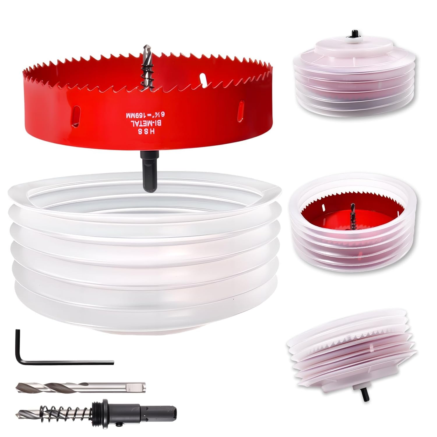 6 1/4 ホールソー 埋め込み式ライト用 缶ライト用 6.25インチ ホールカッター ダストボウルキャッチャー付き LED埋め込み