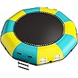 Calmmax 12FT Inflatable Water Trampoline for Kids & Adults with Ladder, Electric Pump & Anchor Bag – Floating Trampoline for Lake, Pool, Ocean, Swimming, Fishing, Floating Water Bouncer