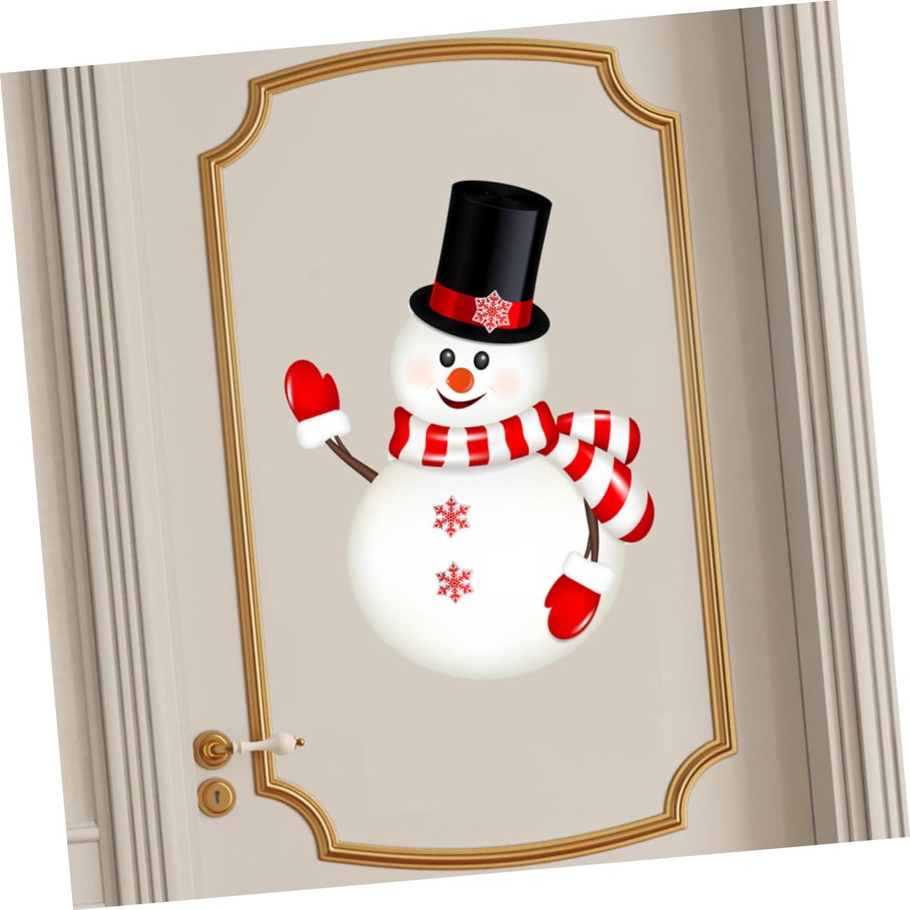 IMIKEYA 10 Bögen Aufkleber Selbstklebender Fensteraufkleber Weihnachtszubehör Weihnachts Türaufkleber Weihnachts Fensteraufkleber Schneemann Fensteraufkleber Schneemann