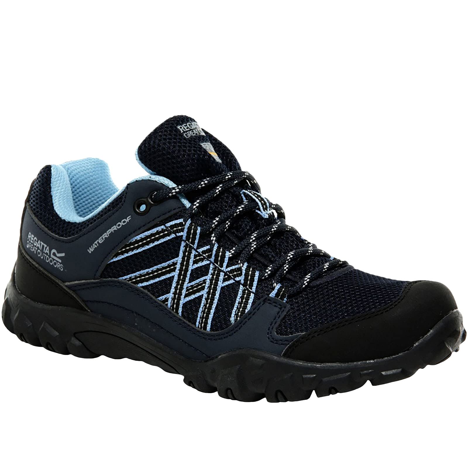 Regatta Womens Edgepoint III Low Rise Walking Shoes - Black/Blue - 7 UK
