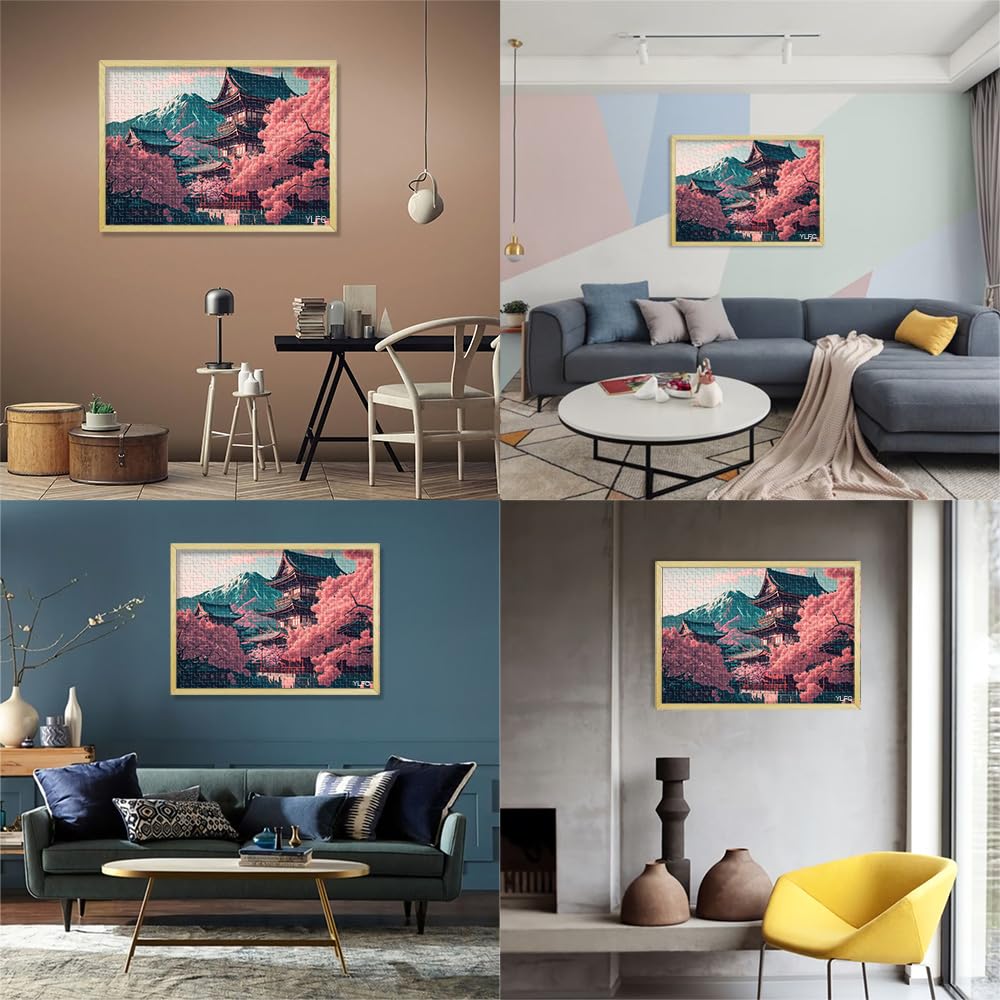 Puzzle 1000 pezzi Paesaggio giapponese Puzzle divertenti Puzzle in legno per adulti Puzzle da 1000 pezzi Giochi educativi per adulti e bambini 1000 pezzi （50x75 cm）