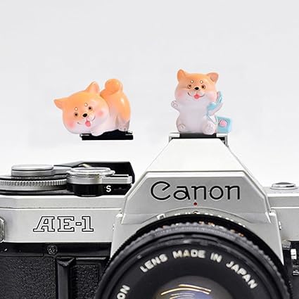 SLR Camera Hot Shoe Boot Cover Cap,Dustproof Hot Shoe Protector,Compatible with Sony Fuji Canon Nikon Pentax Leica (2pcs Shiba)